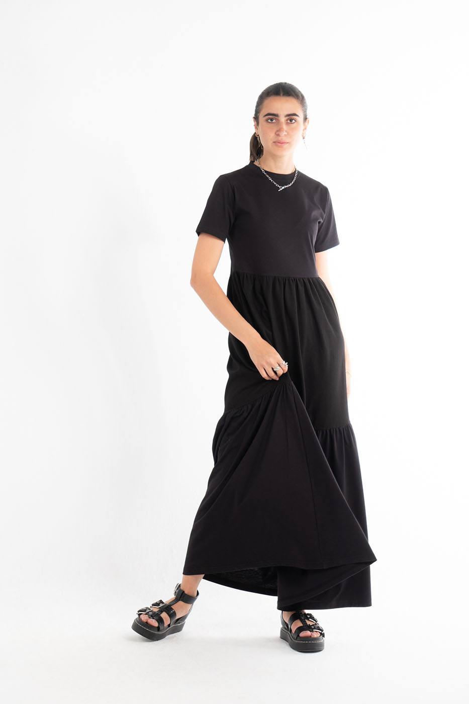 Casual Long Dress In Black thumbnail