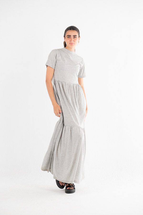 Casual Long Dress In Grey thumbnail