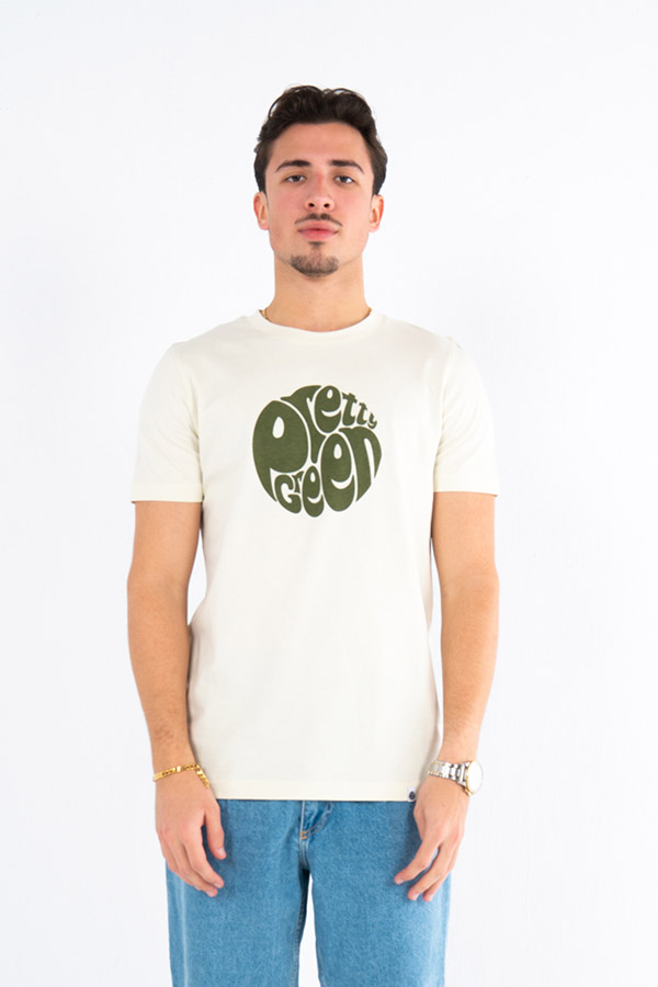 Printed T-Shirt Short Sleeved In Beige – Pretty Green thumbnail