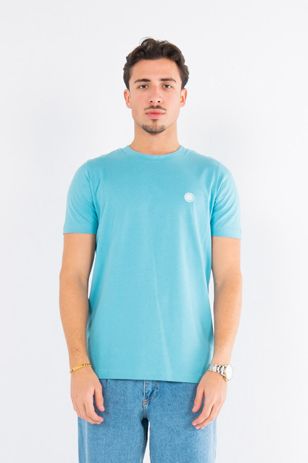 Basic T-Shirt Short Sleeved In Turquoise – Pretty Green thumbnail