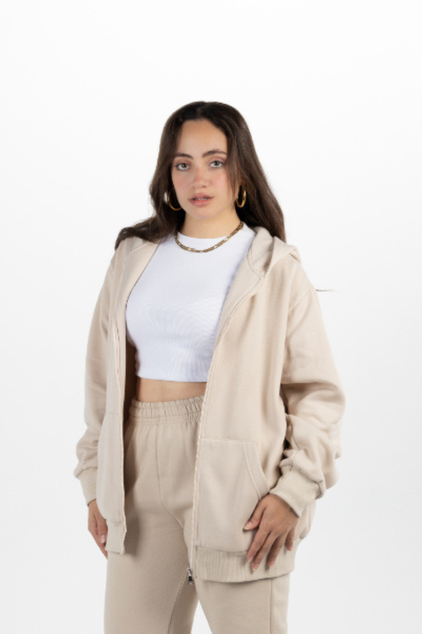 Everyday Casual Jacket In Beige thumbnail