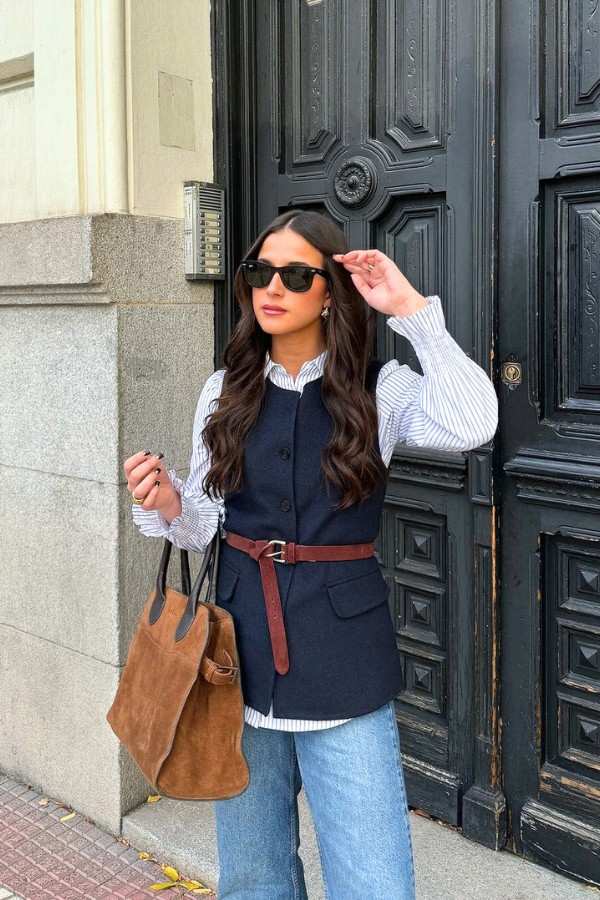 Classic Navy Blue Vest thumbnail