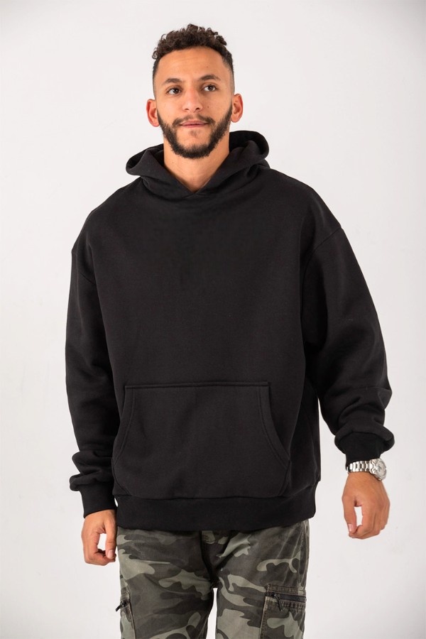 Over Sized Hoodie In Black thumbnail