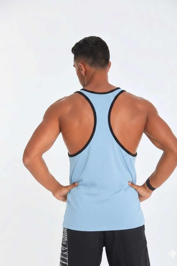 Black lining Tank Top In Blue thumbnail