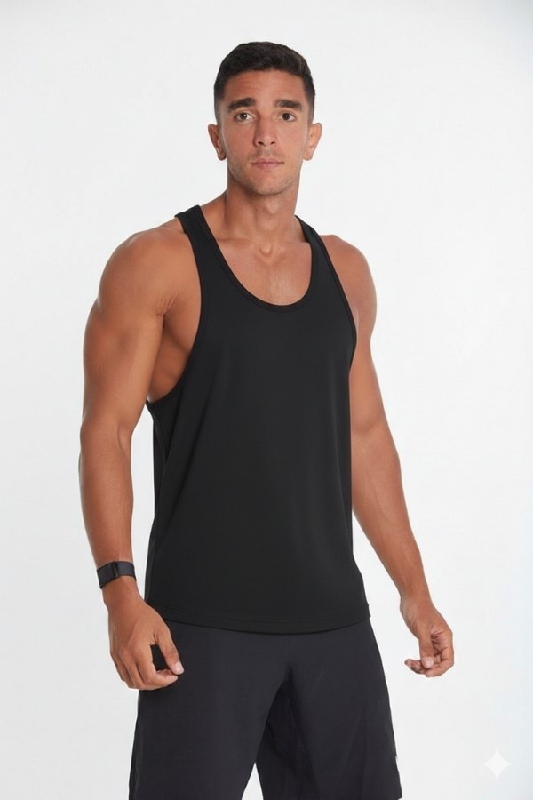 Black lining Tank Top In Black thumbnail
