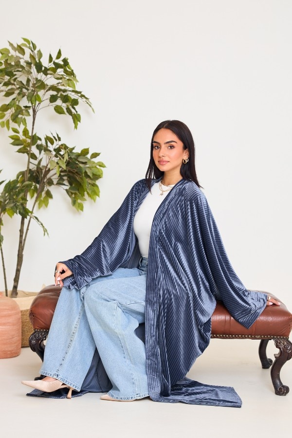 Grey Velvet Kaftan thumbnail
