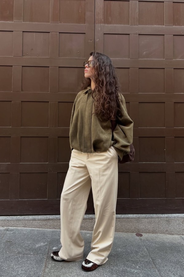 Olive Suede Jacket thumbnail