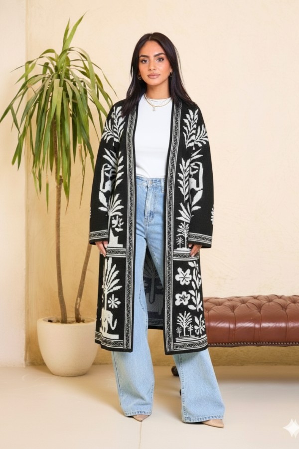 Tropical Black Kimono thumbnail